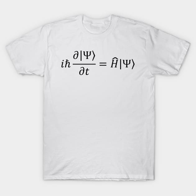 Schrodinger Equation - Quantum Mechanics And Science T-Shirt by ScienceCorner